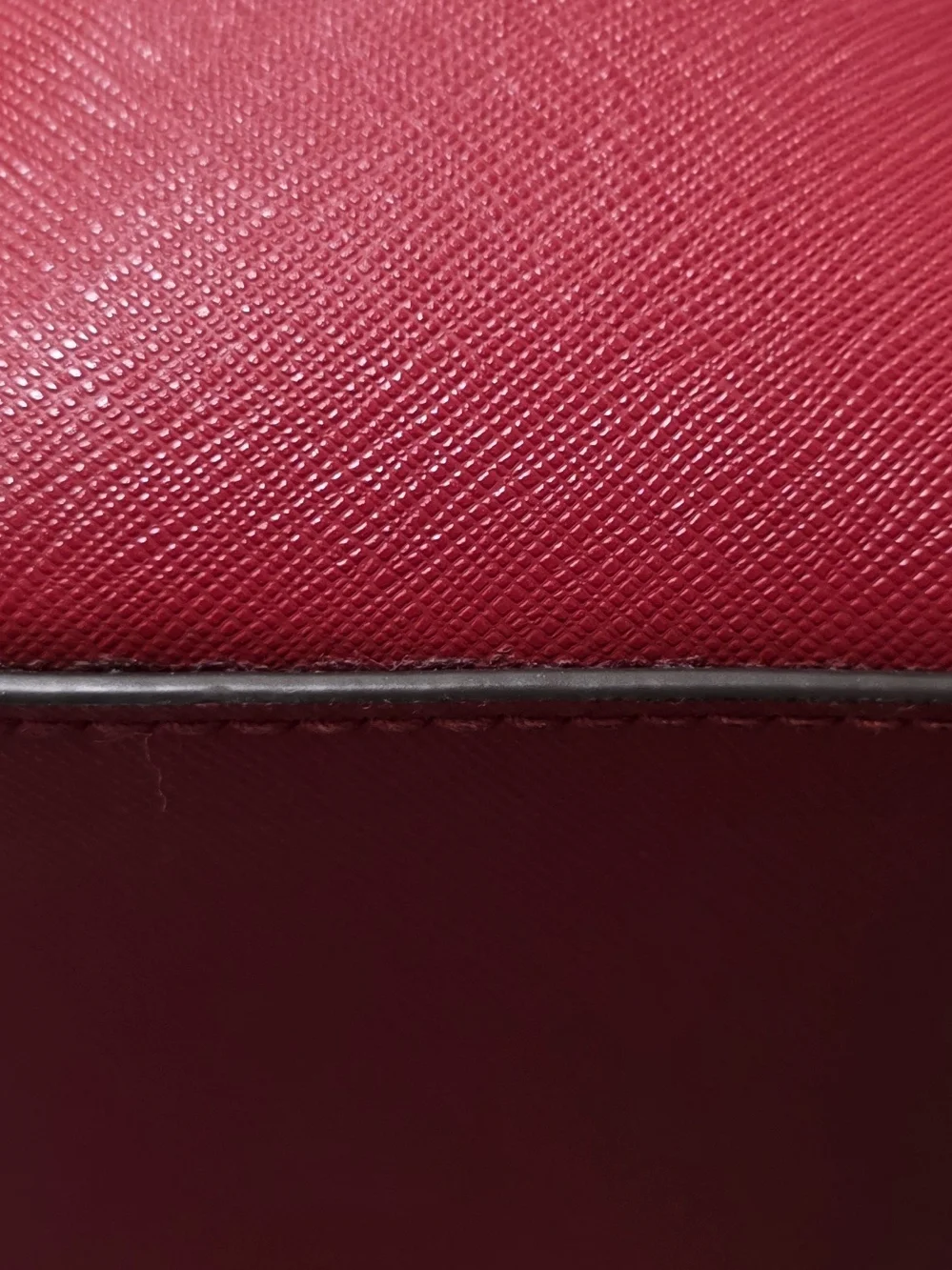 Michael Kors Cherry Red Saffiano Leather Tote with MK Charm